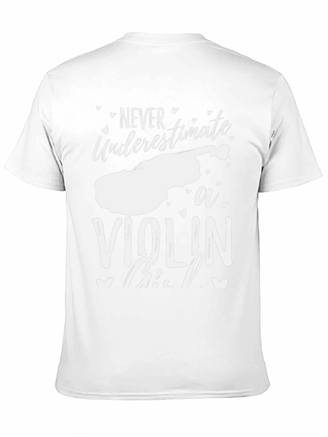 Never Underestimate a Violin Girl Black T-Shirt