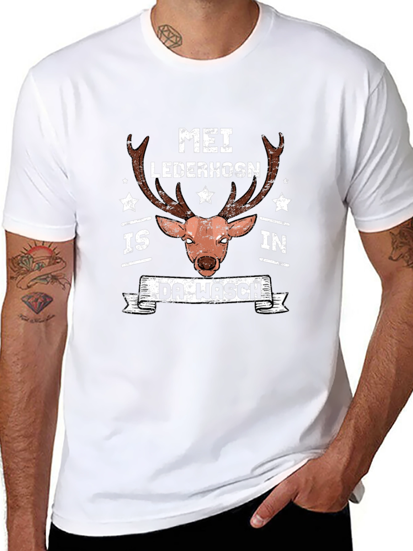 Mei Lederhosn In Da Wasch Deer T-Shirt