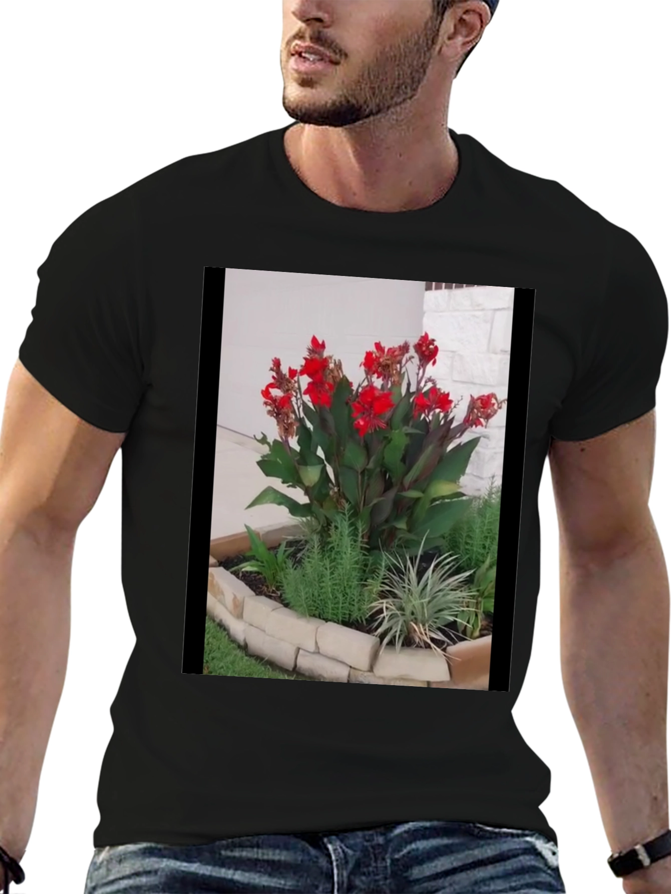 Floral Graphic Tee - Unique Garden Design