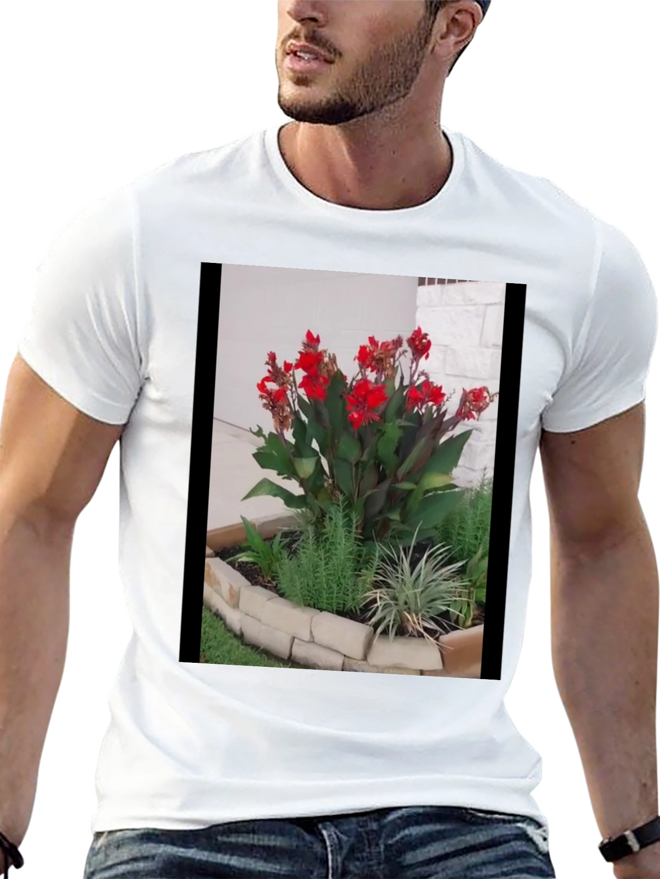 Floral Graphic Tee - Unique Garden Design