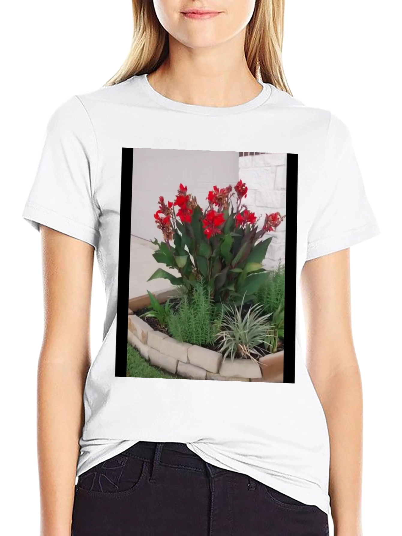 Floral Graphic Tee - Unique Garden Design