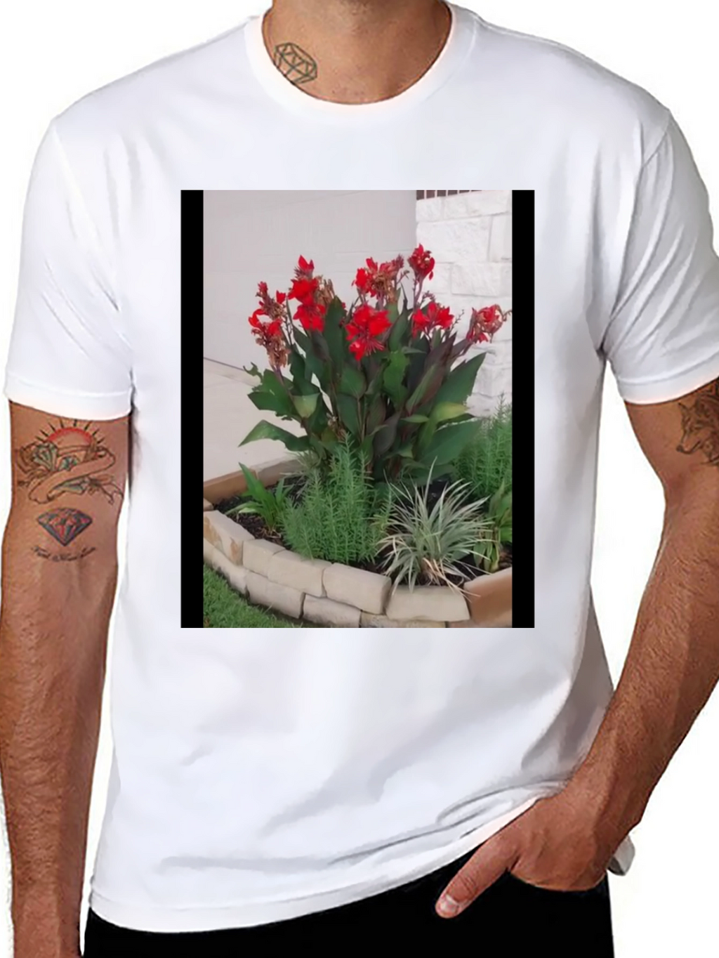Floral Graphic Tee - Unique Garden Design
