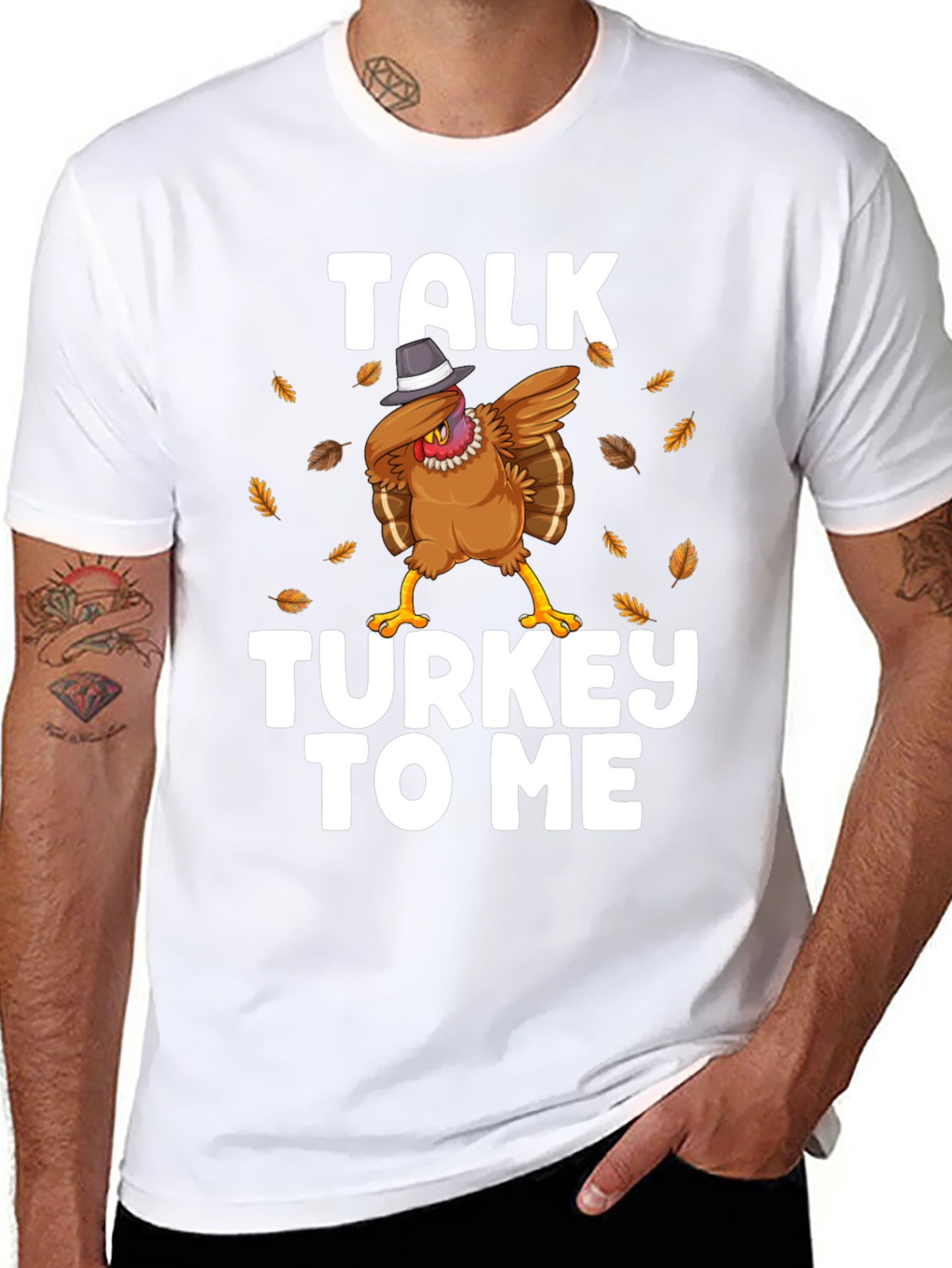 Talk Turkey To Me Thanksgiving Graphic T-Shirt