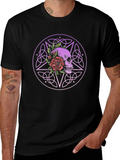 Skull & Flowers Graphic Tee - Gothic Style