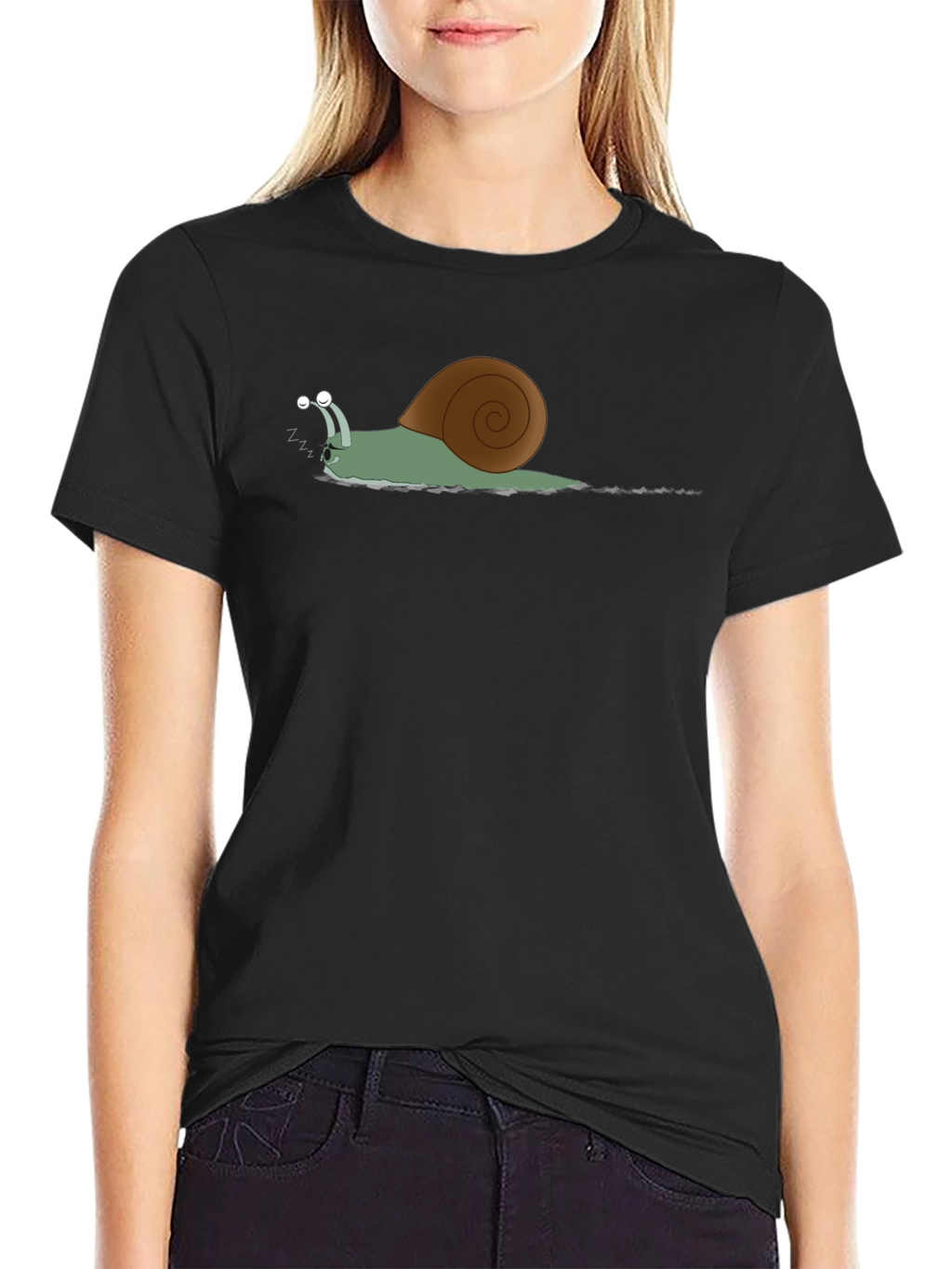 Lazy Snail Graphic Tee - Unique Design