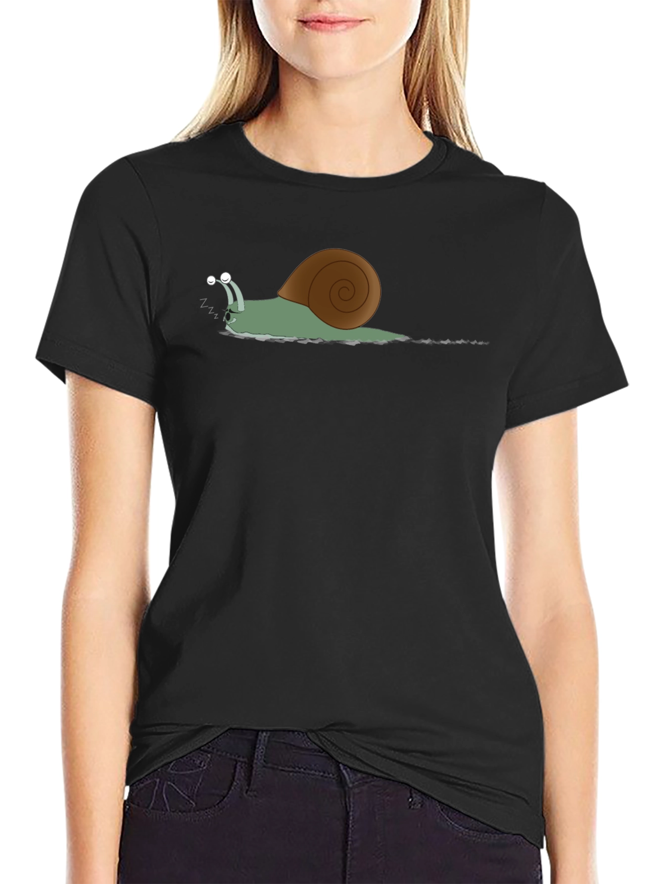 Lazy Snail Graphic Tee - Unique Design