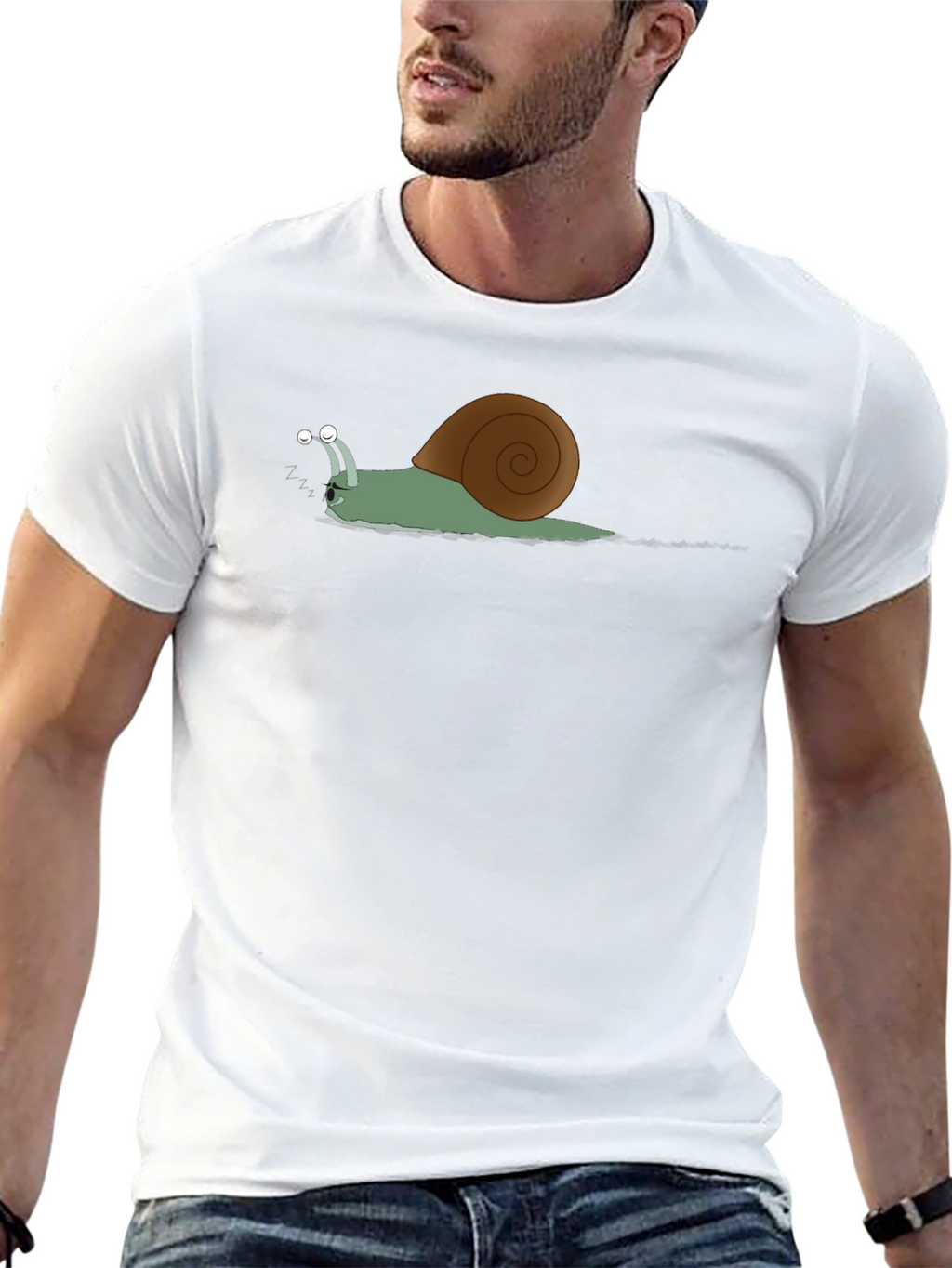 Lazy Snail Graphic Tee - Unique Design