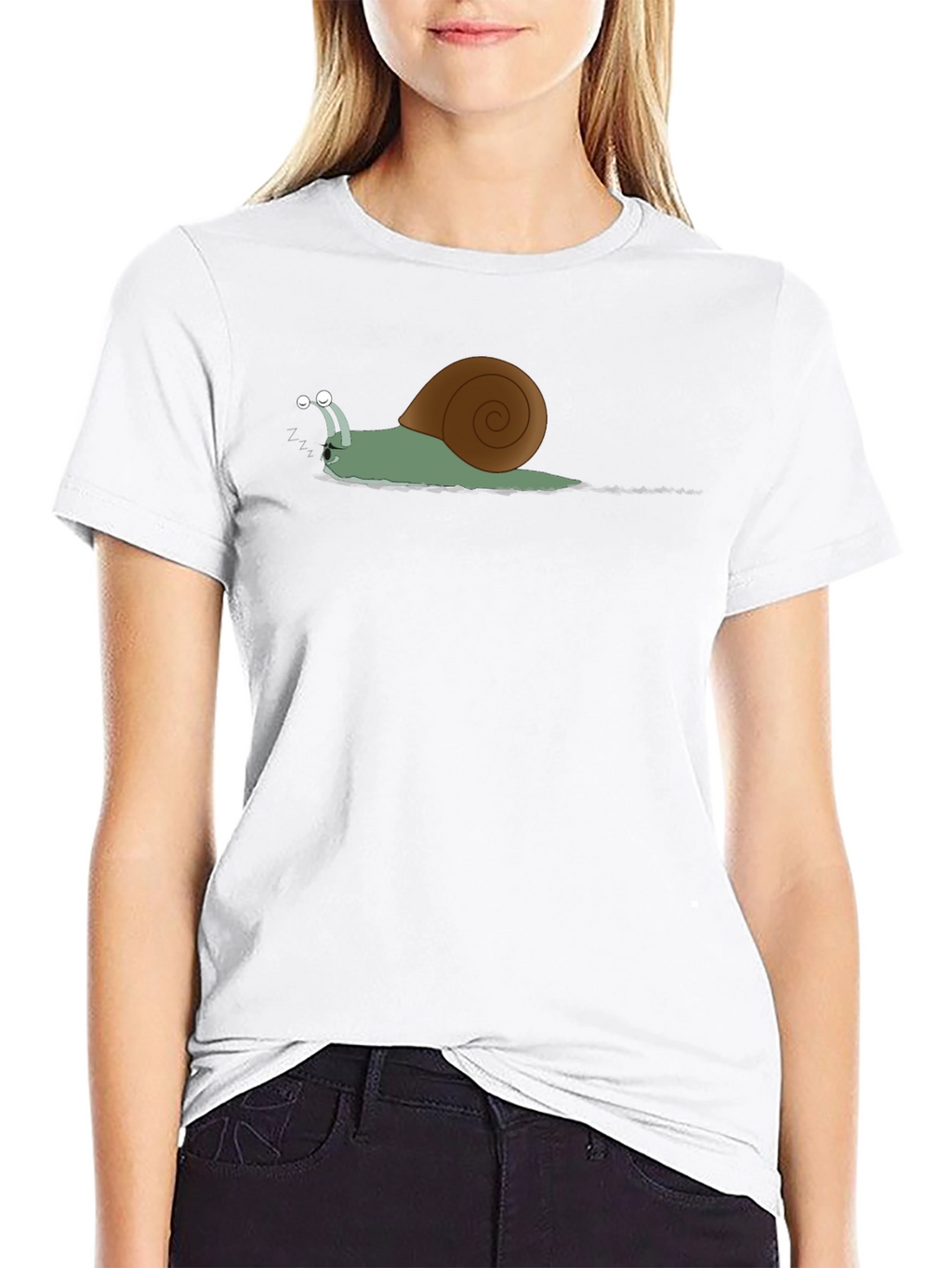Lazy Snail Graphic Tee - Unique Design