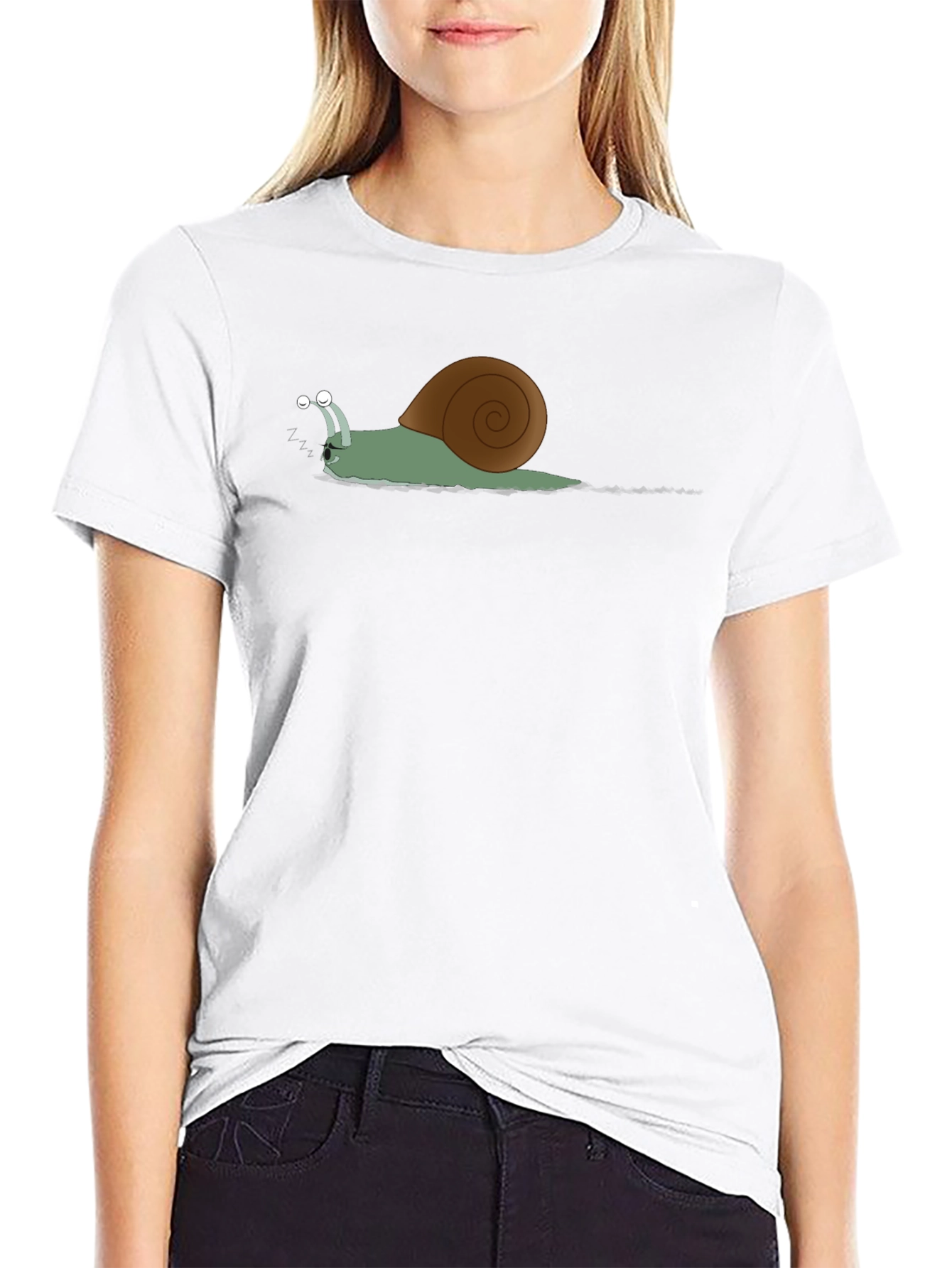 Lazy Snail Graphic Tee - Unique Design