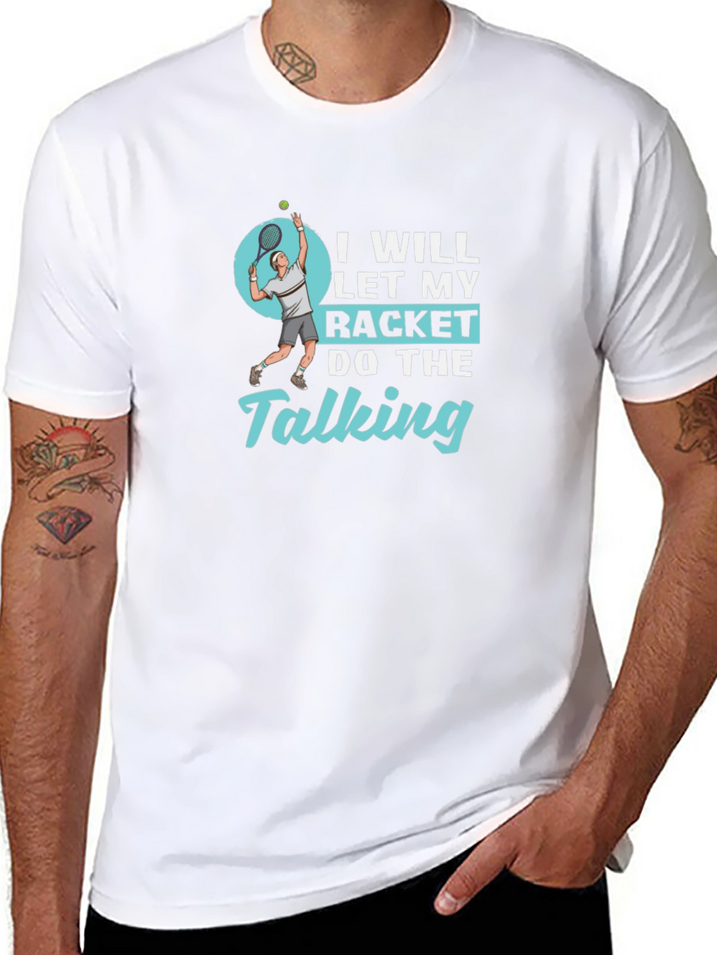 Tennis Racket Graphic T-Shirt