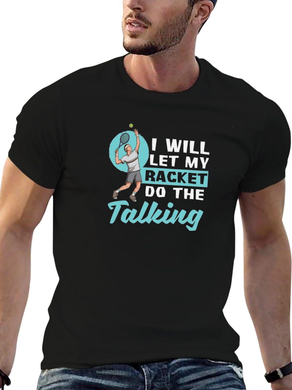 Tennis Racket Graphic T-Shirt