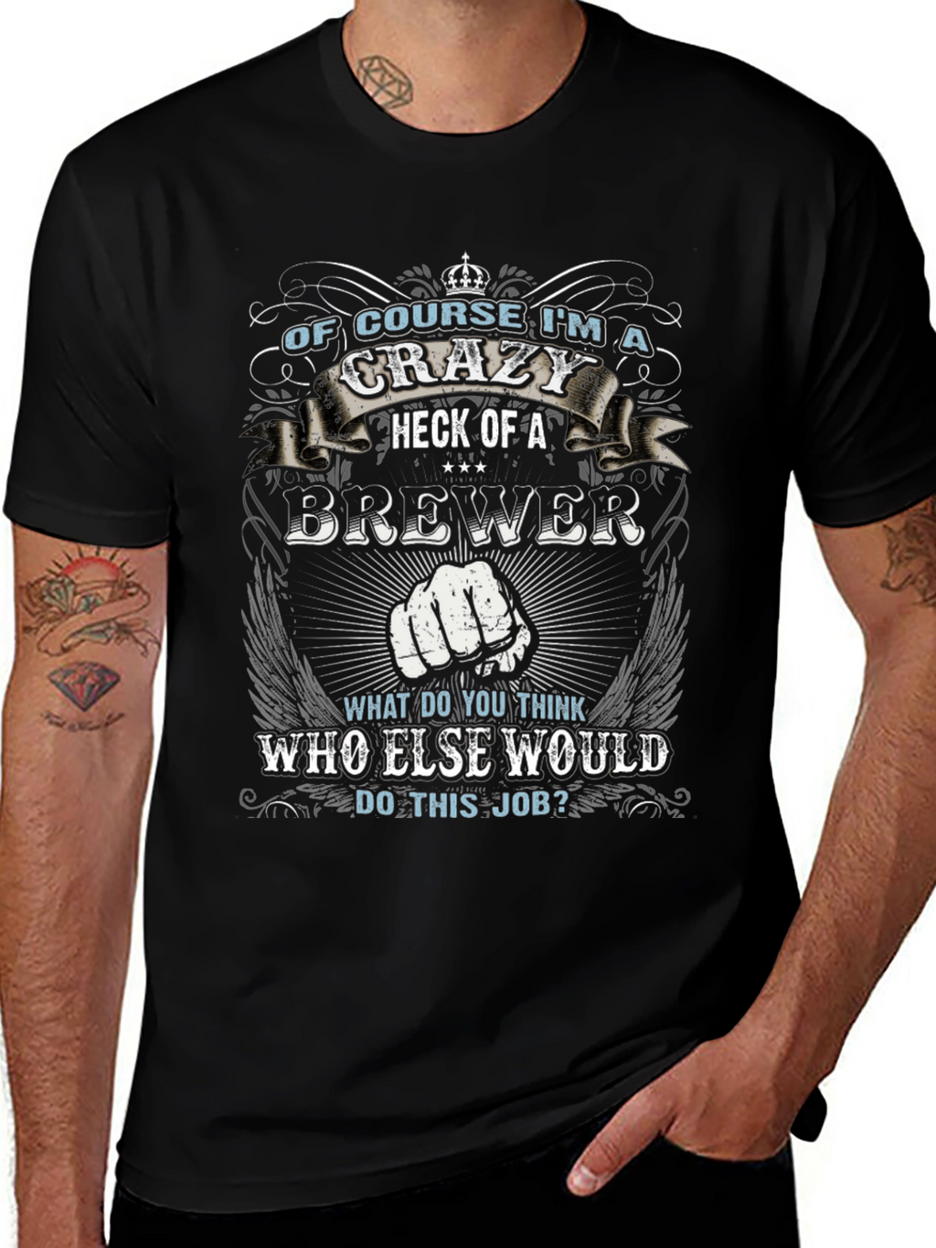Crazy Brewer Graphic Tee - Unique Design