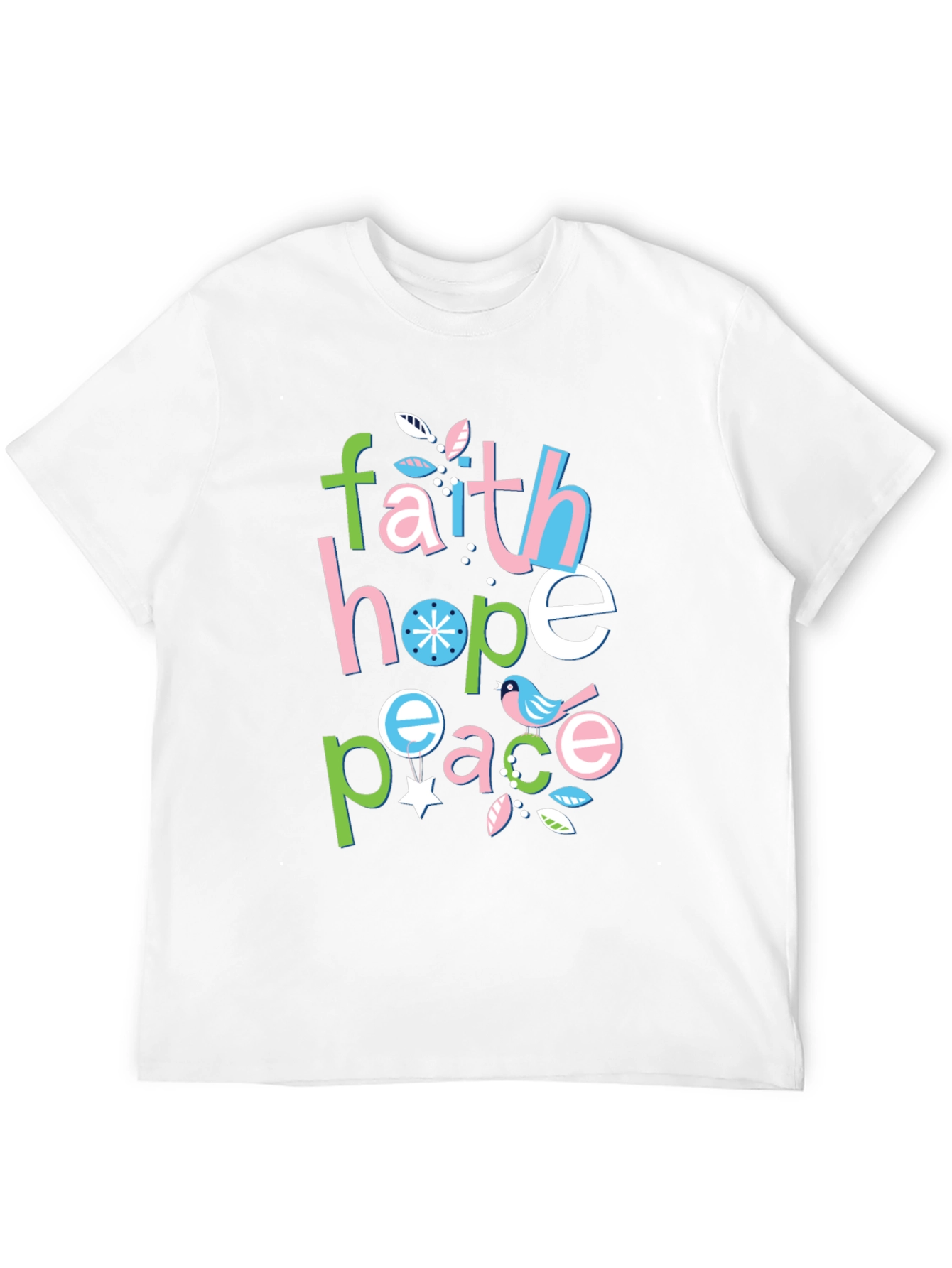 Faith Hope Peace Graphic Tee - Positive Vibes Shirt