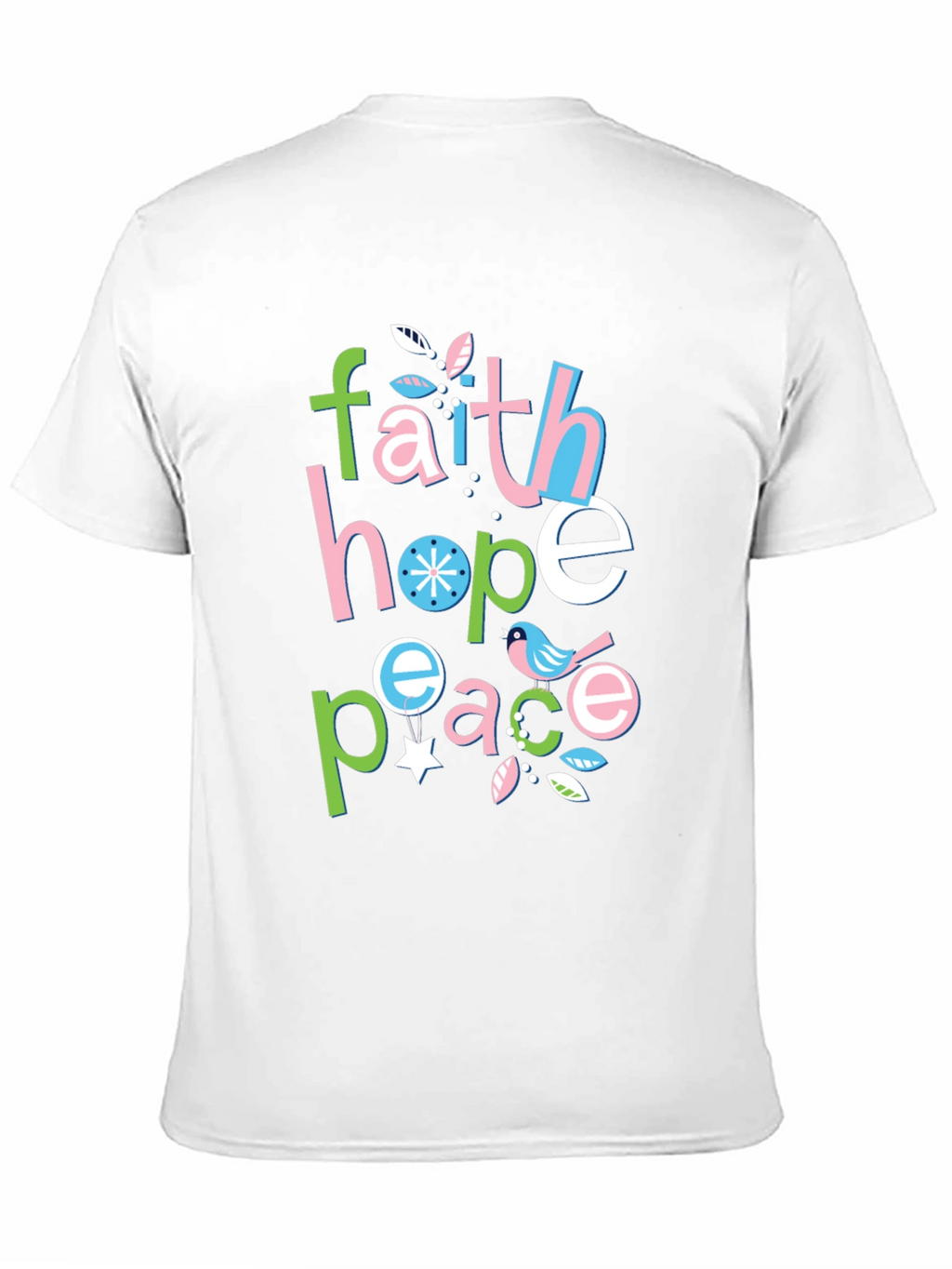 Faith Hope Peace Graphic Tee - Positive Vibes Shirt