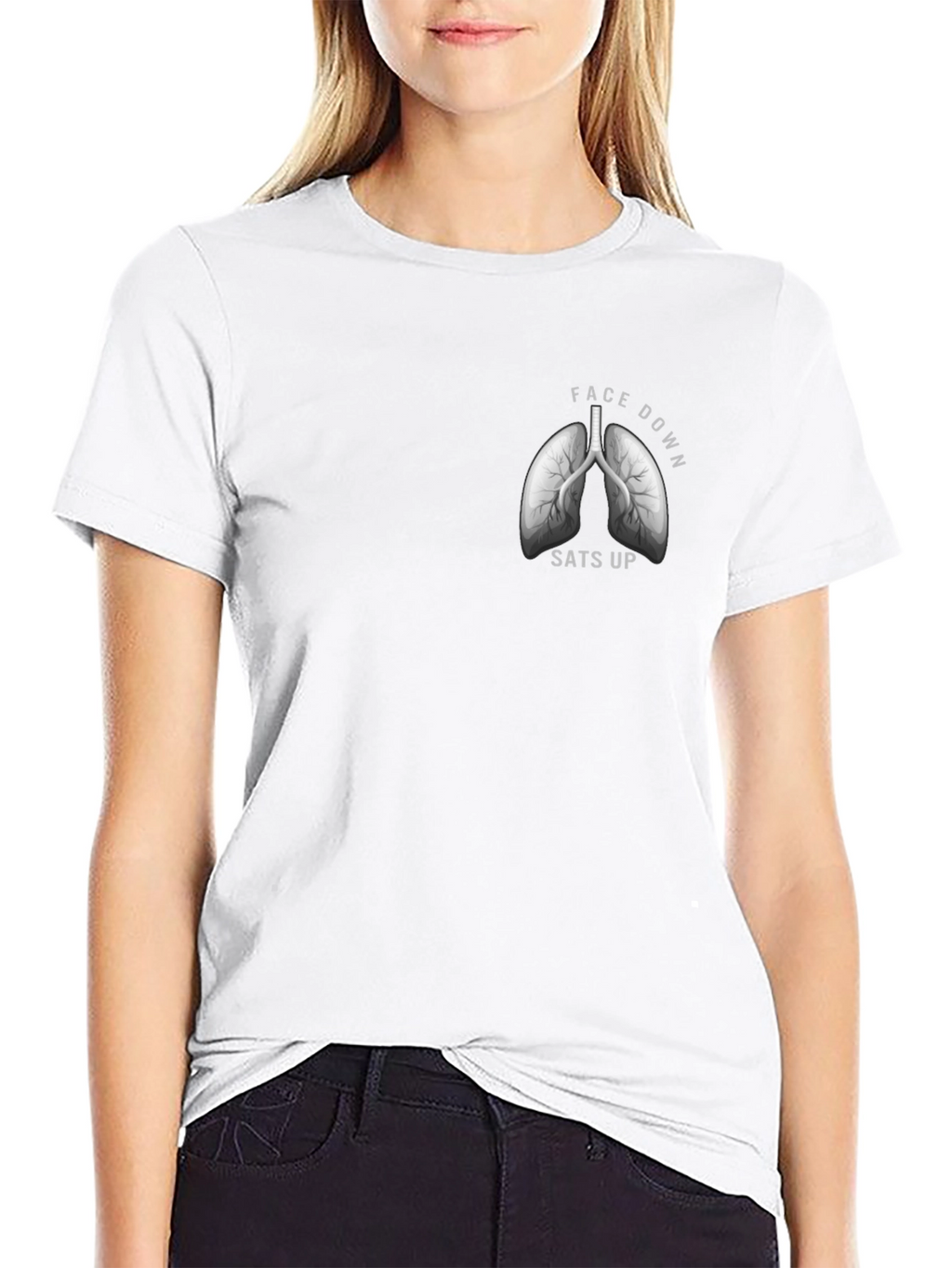 Face Down Sits Up Lung Graphic T-Shirt