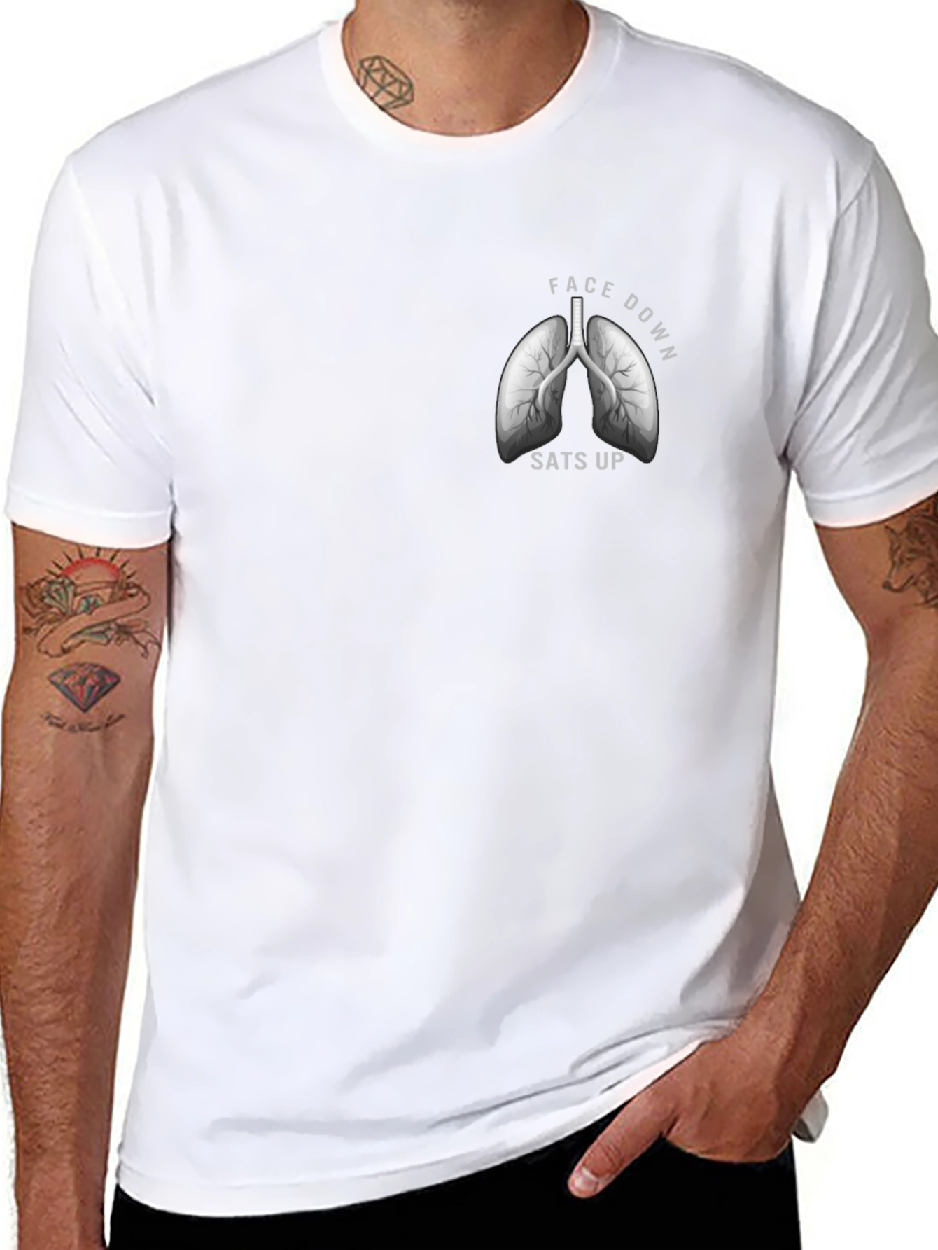 Face Down Sits Up Lung Graphic T-Shirt