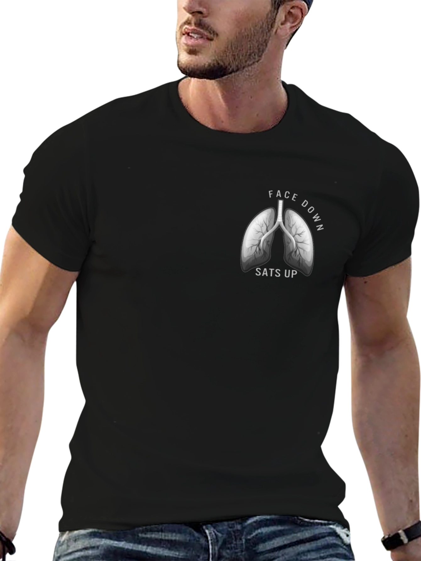 Face Down Sits Up Lung Graphic T-Shirt