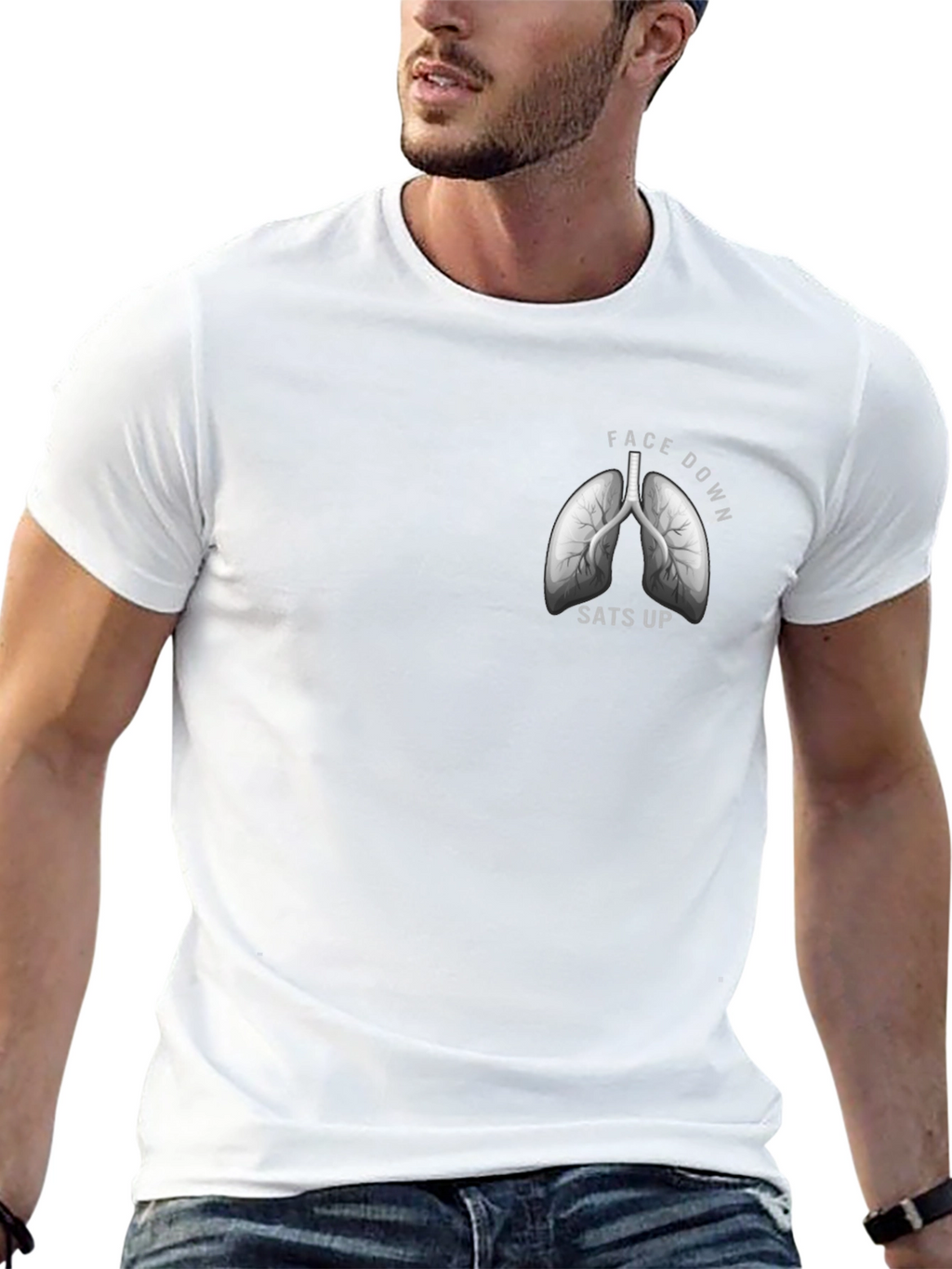 Face Down Sits Up Lung Graphic T-Shirt