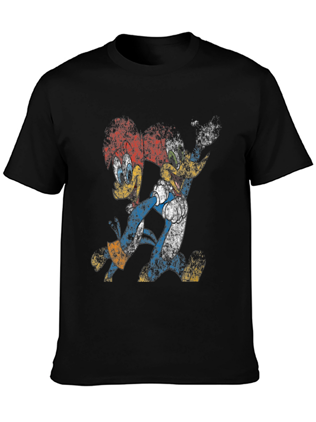 Woody Woodpecker Retro Black T-Shirt