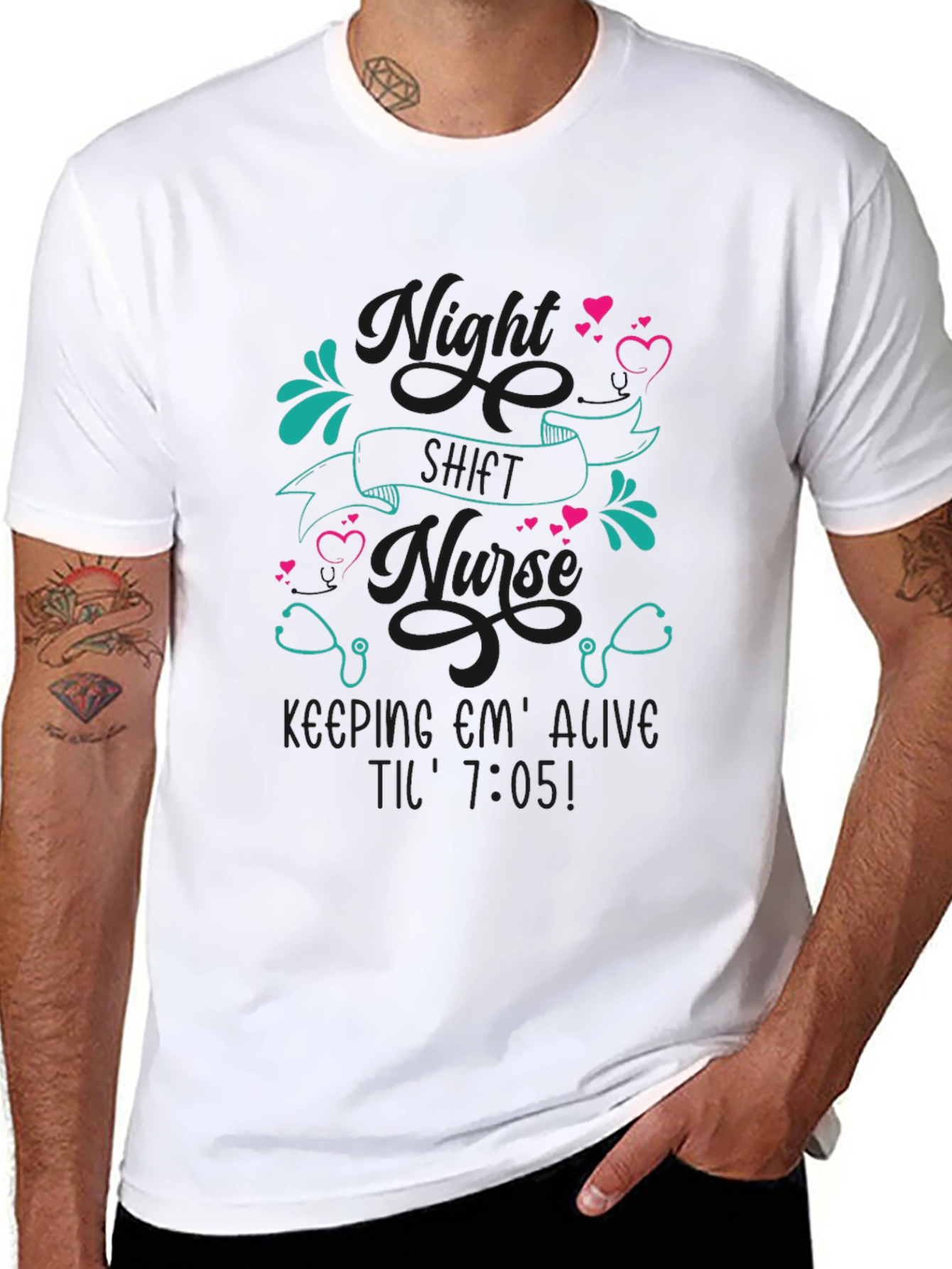 Essential Nurse Black T-Shirt - Keeping Em Alive