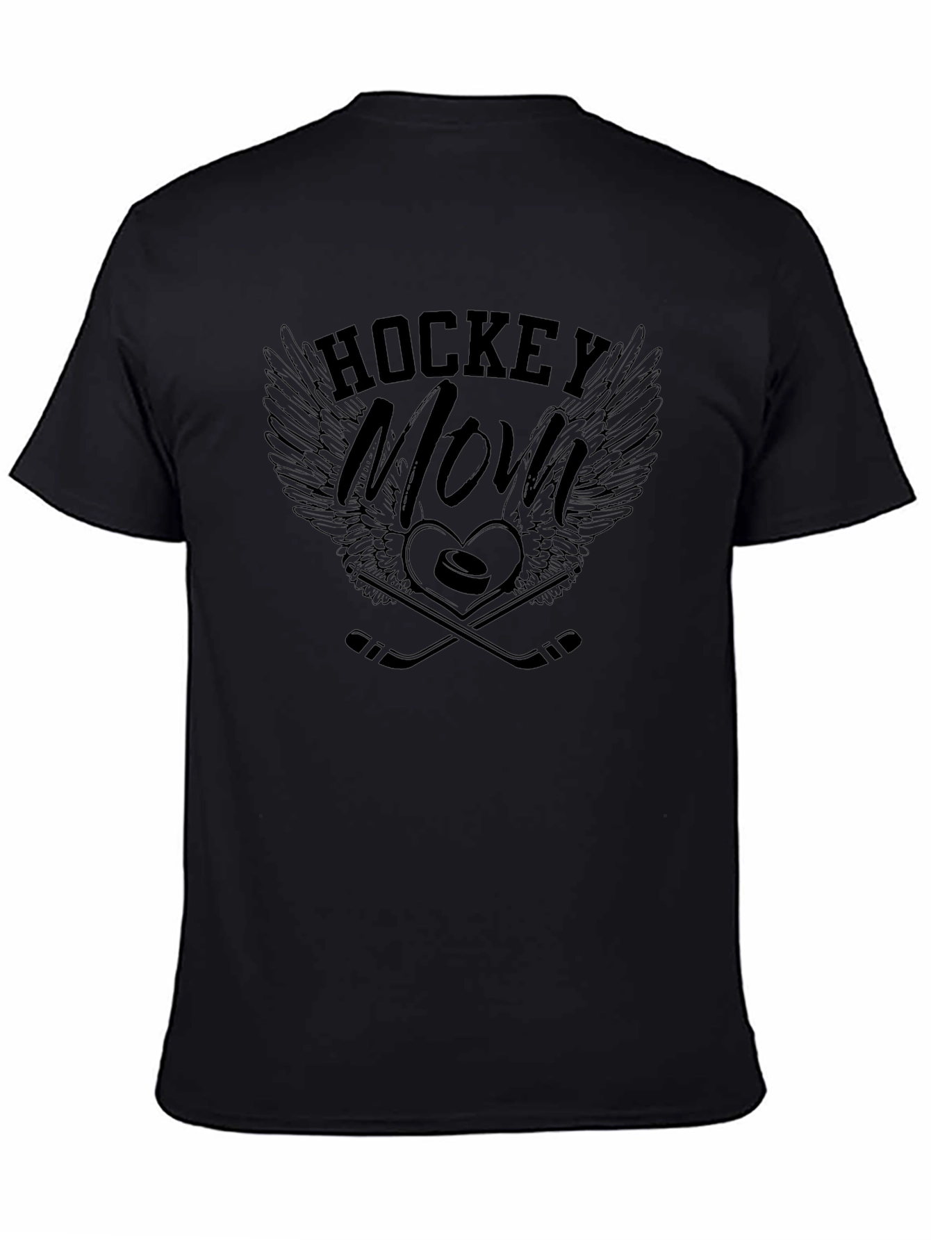 Hockey Mom T-Shirt - Wings & Sticks Design