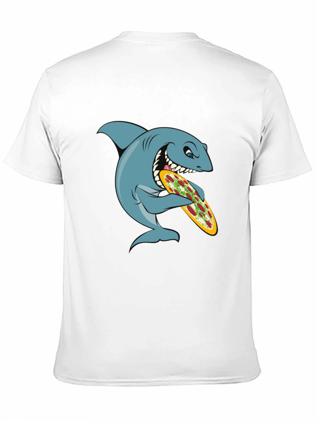 Shark Pizza Graphic Tee - Funny Cartoon T-Shirt