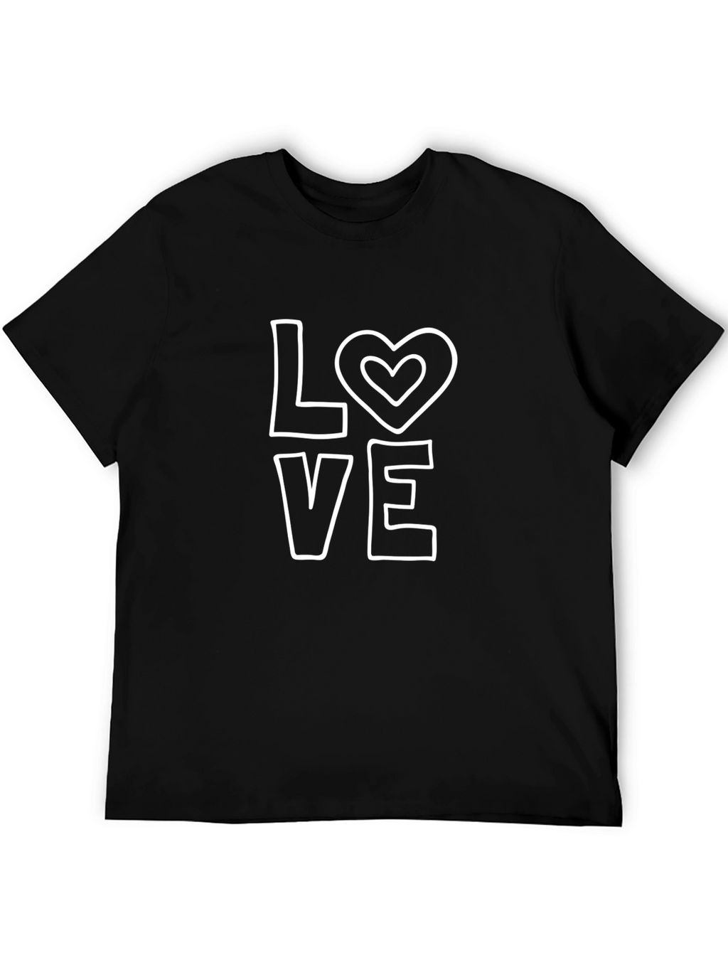 Love Graphic Print Mens Black T-Shirt