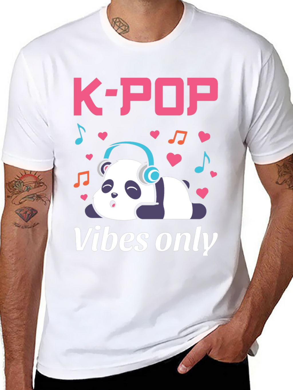 K-Pop Vibes Only Panda T-Shirt