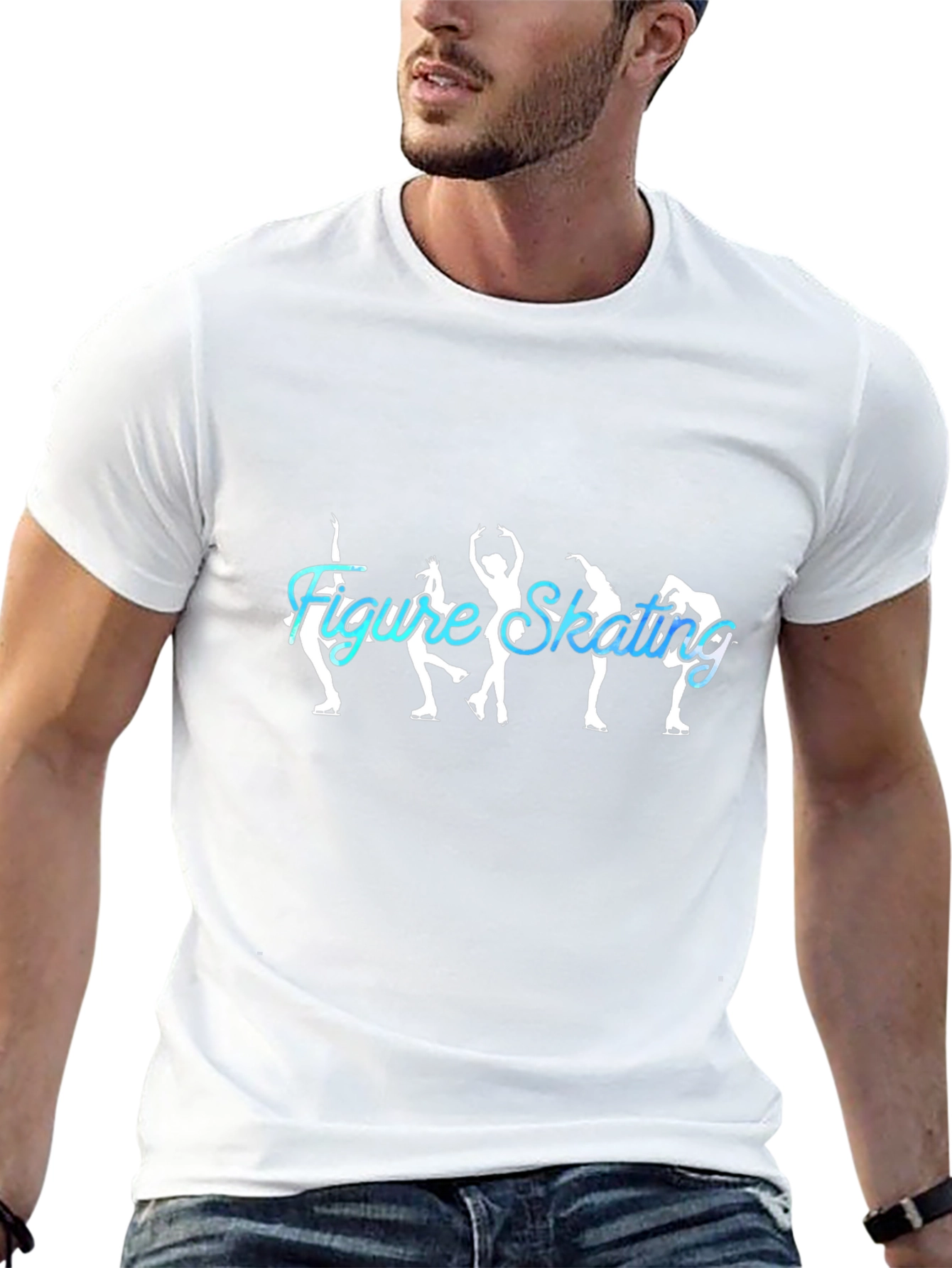 Figure Skating Tee - Ice Skating Silhouette Design