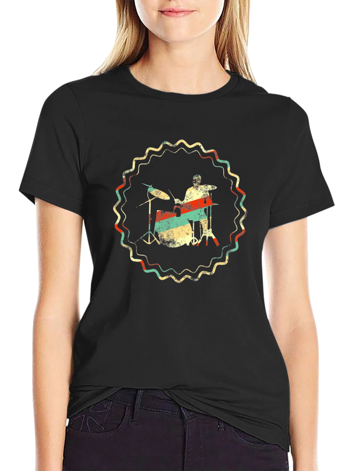 Vintage Drummer T-Shirt - Retro Style