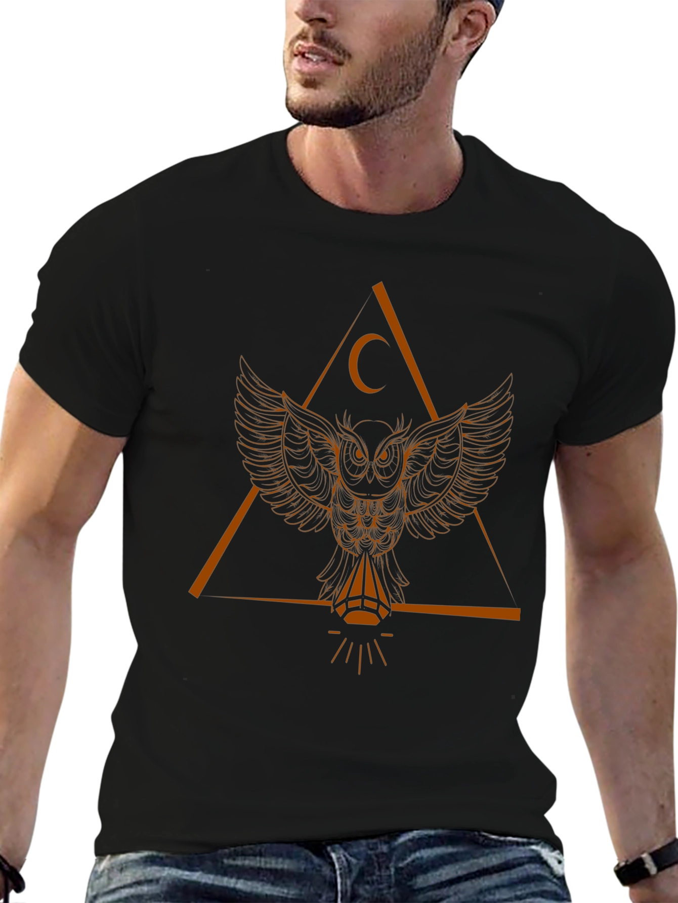 Owl Triangle Graphic T-Shirt