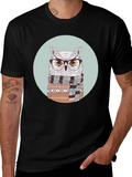 Hipster Owl Graphic Tee - Stylish Bird Lover T-Shirt