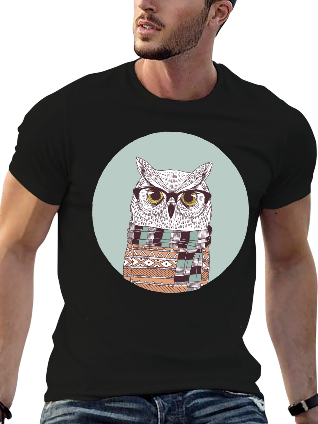 Hipster Owl Graphic Tee - Stylish Bird Lover T-Shirt