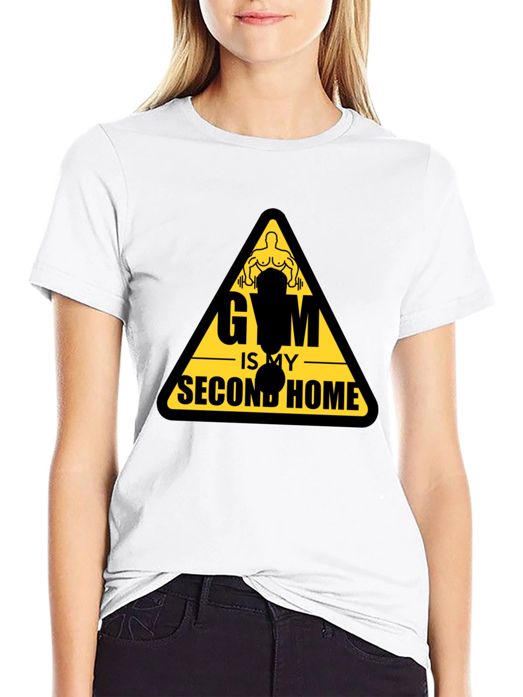 Gym Is My Second Home Black T-Shirt