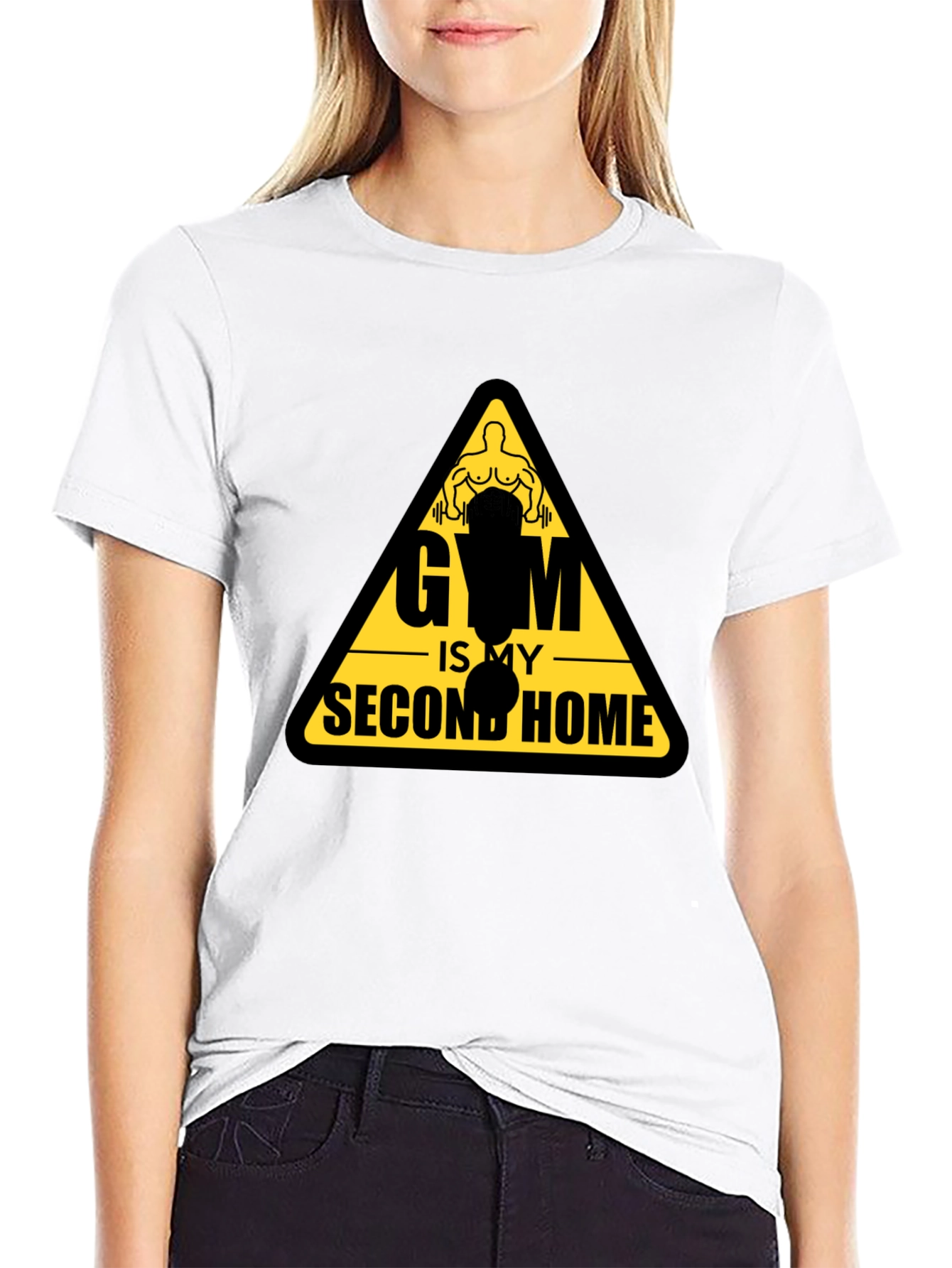 Gym Is My Second Home Black T-Shirt