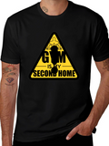 Gym Is My Second Home Black T-Shirt