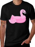 Pink Flamingo Float Graphic Tee - Summer Vibes!