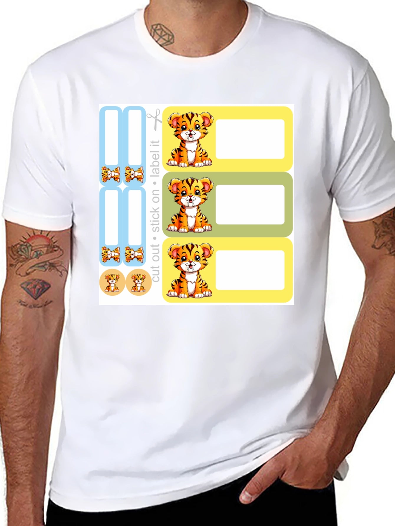 Cute Tiger Labels - School & Home Organization