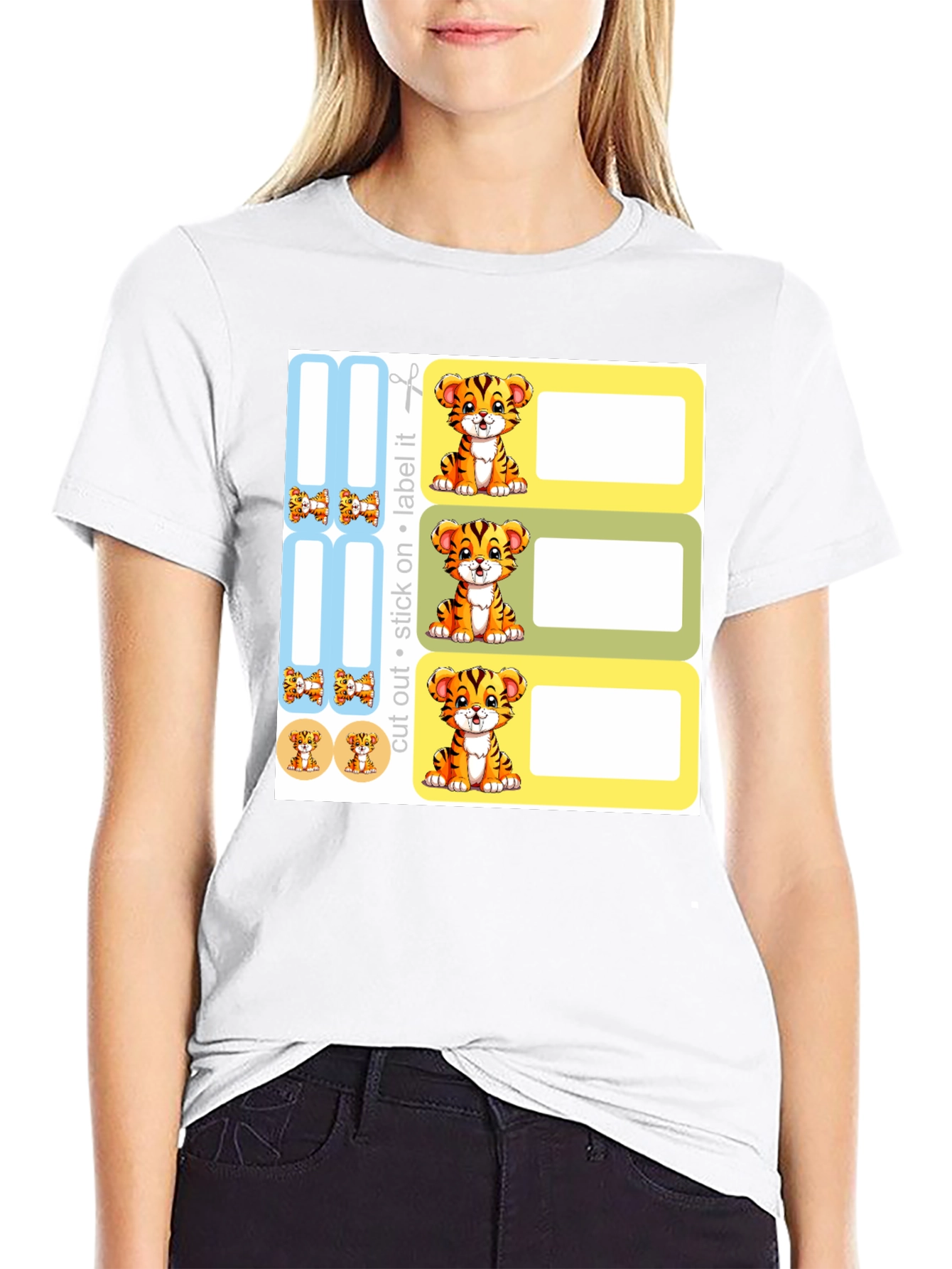 Cute Tiger Labels - School & Home Organization