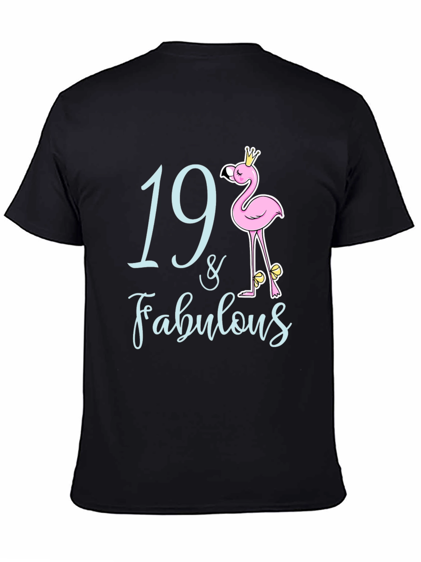 19 & Fabulous Flamingo Birthday T-Shirt