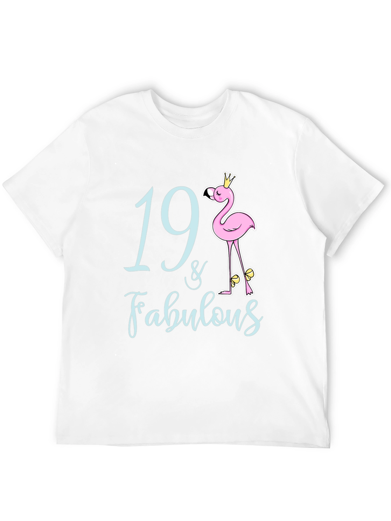 19 & Fabulous Flamingo Birthday T-Shirt