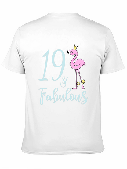 19 & Fabulous Flamingo Birthday T-Shirt