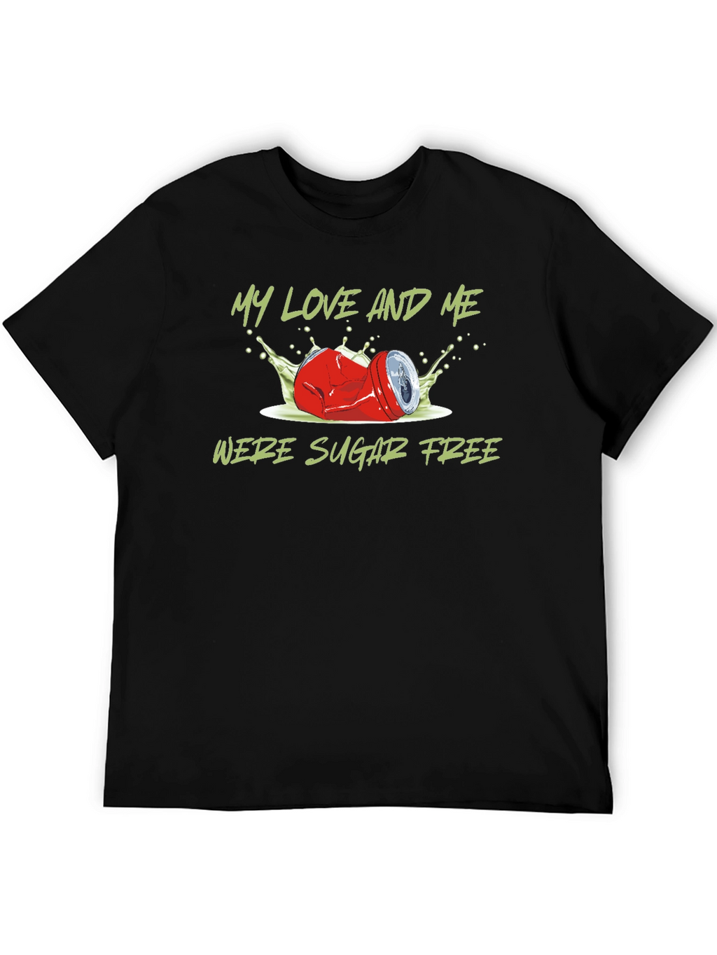 Sugar Free T-Shirt - Crushed Can Design