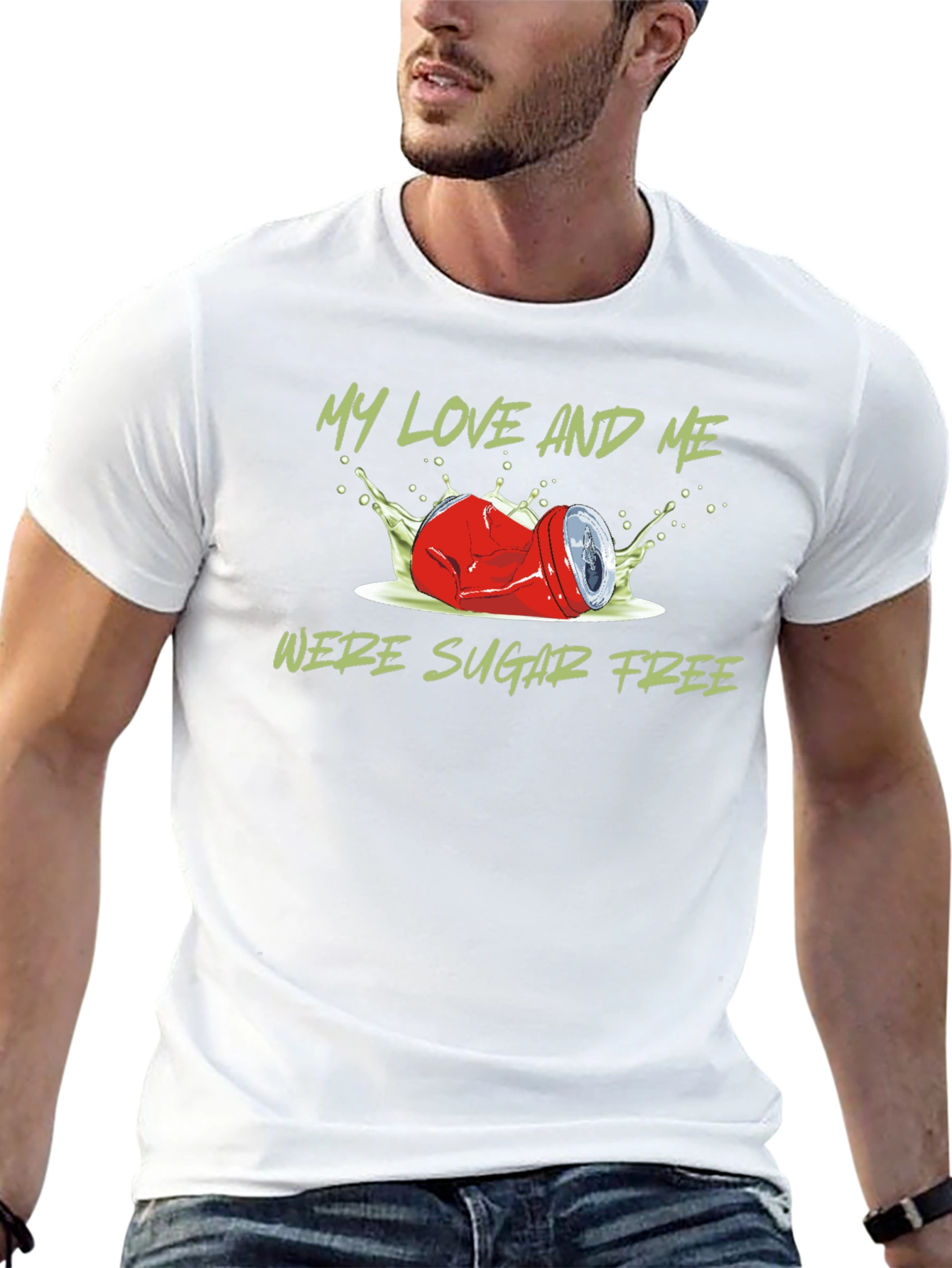 Sugar Free T-Shirt - Crushed Can Design