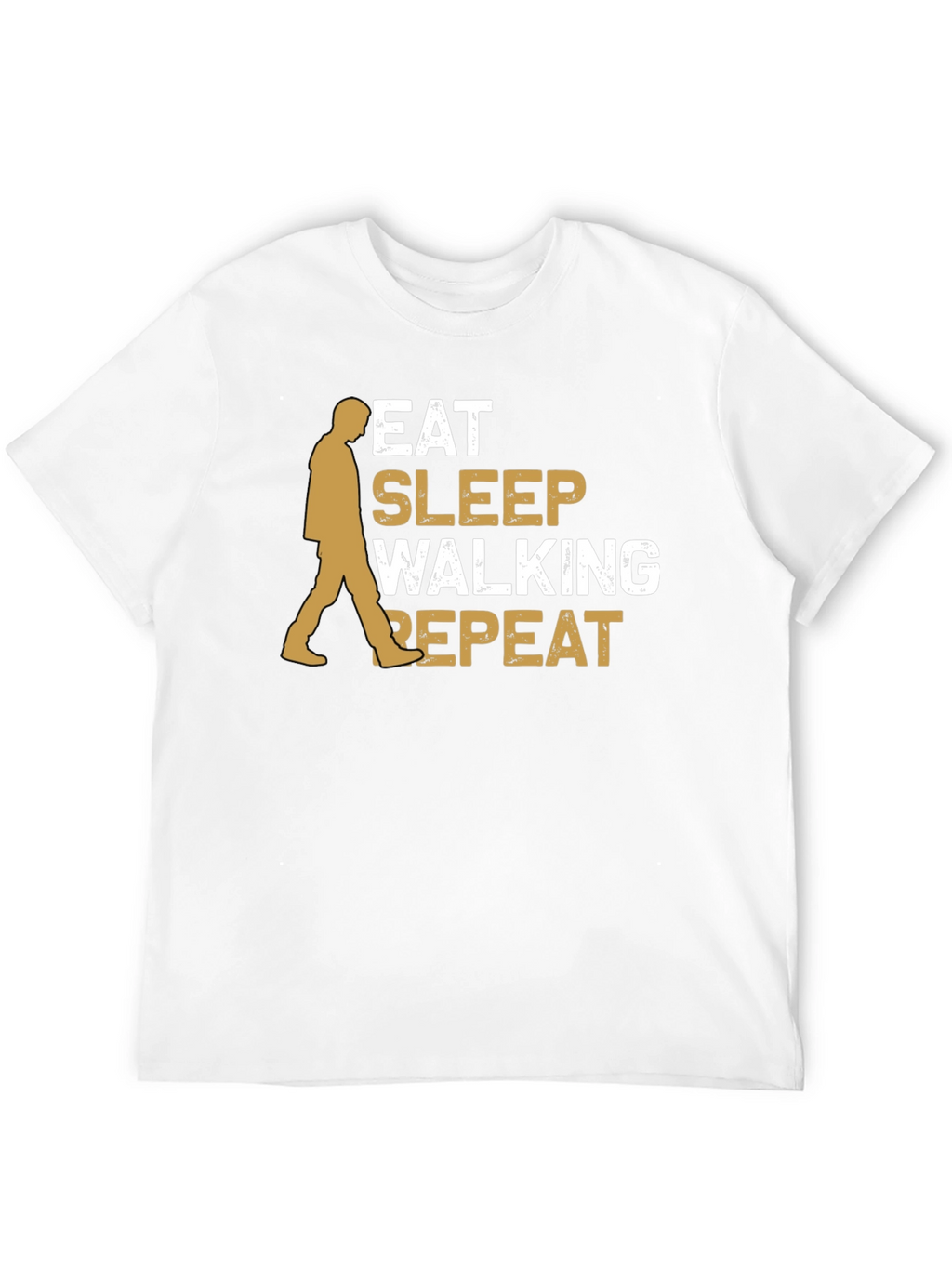 Eat Sleep Walking Repeat Black Graphic Tee