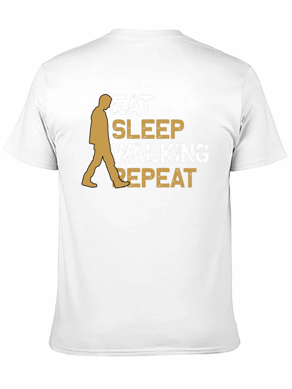Eat Sleep Walking Repeat Black Graphic Tee