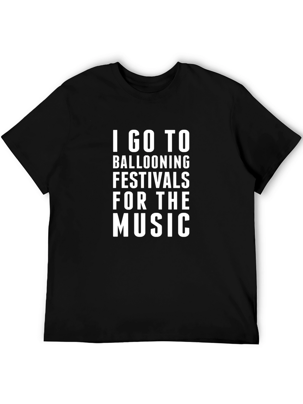 Ballooning Festivals Music T-Shirt - Black Cotton Tee