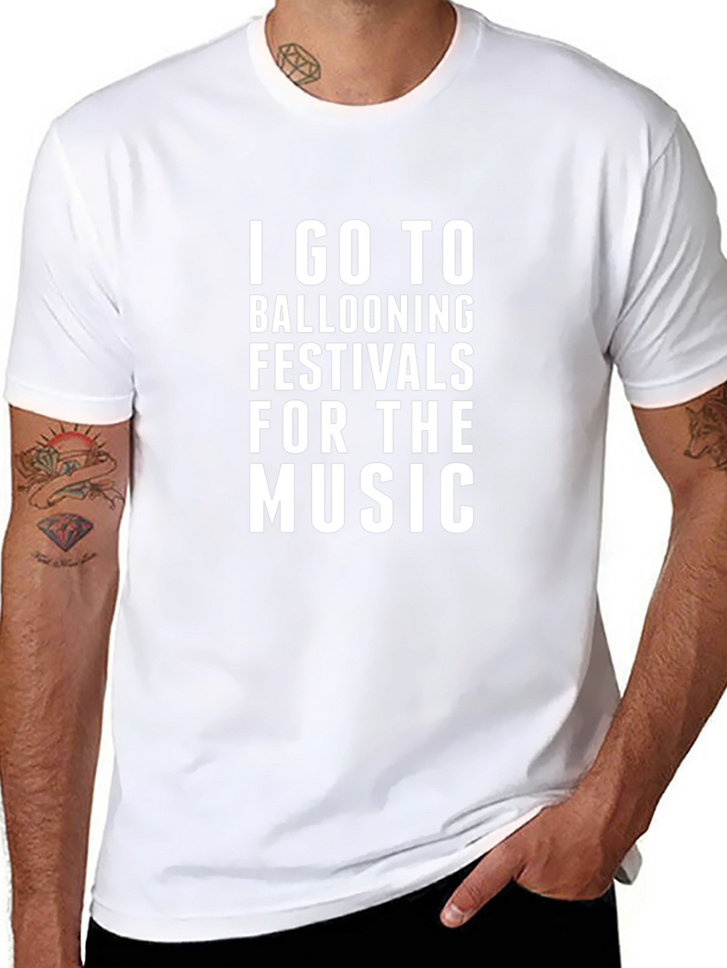 Ballooning Festivals Music T-Shirt - Black Cotton Tee