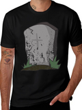 Grave Humor Tee - Spooky Tombstone Graphic T-Shirt