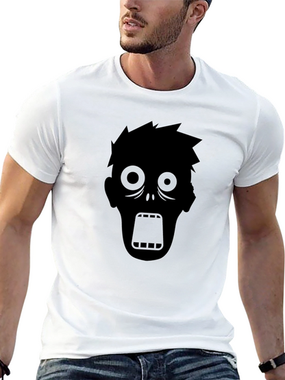 Zombie Graphic Tee - Black Cotton T-Shirt